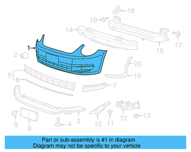 Bumper Cover (Unpainted) 5c5807217blgru - View 7