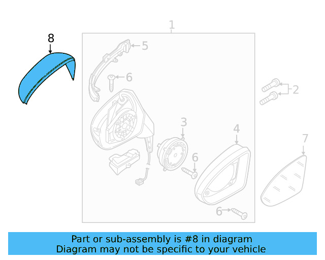 Mirror Cover (Unpainted) 5g0857537egru - View 7