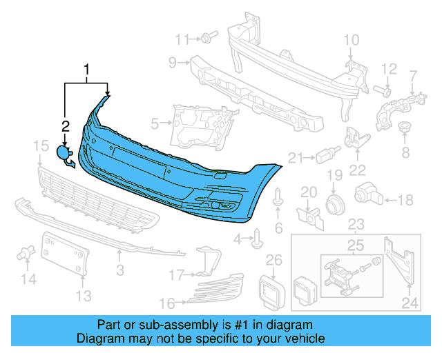 Bumper Cover (Unpainted) 5gm807217hgru - View 3