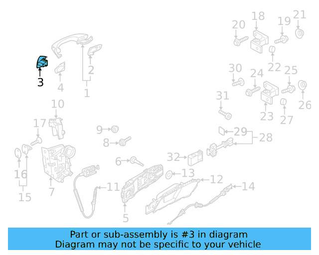 Handle, Outside Packing 5G0-837-087-B