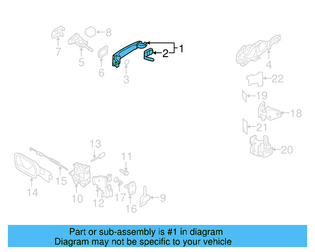 Handle, Outside (Unpainted) 1k5837205gru - View 24