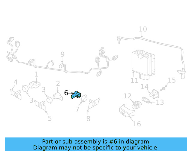 Sensor (Unpainted) 5q0919297bgru - View 21