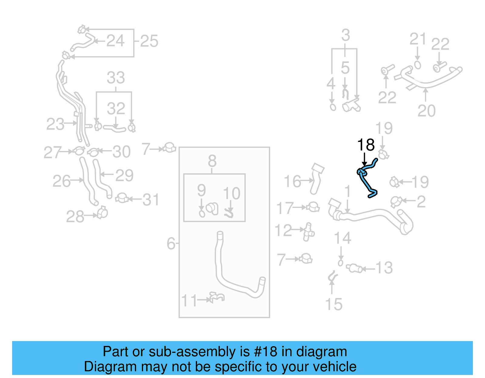Water Hose 5N0-121-447-K - View 7
