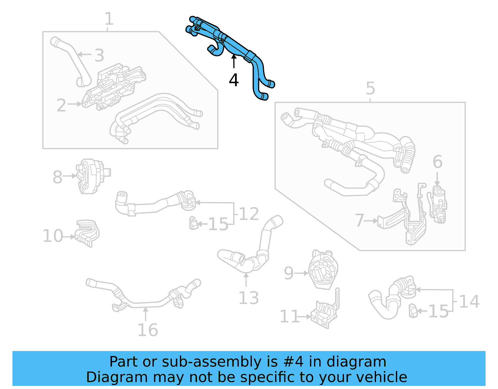 Coolant Hose 1EA-121-157-Q - View 8