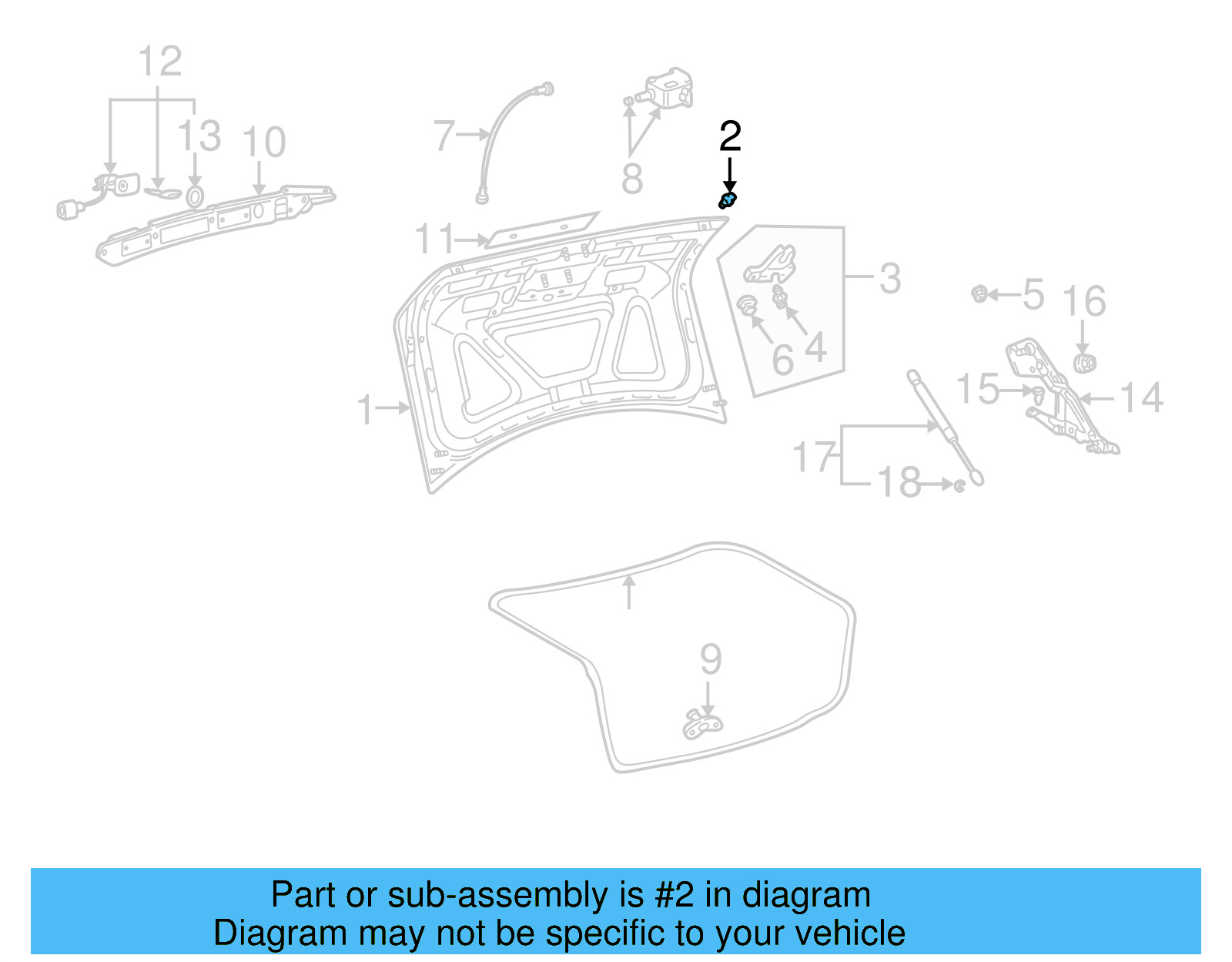 Trunk Lid Bumper 1J0-827-761-A - View 4