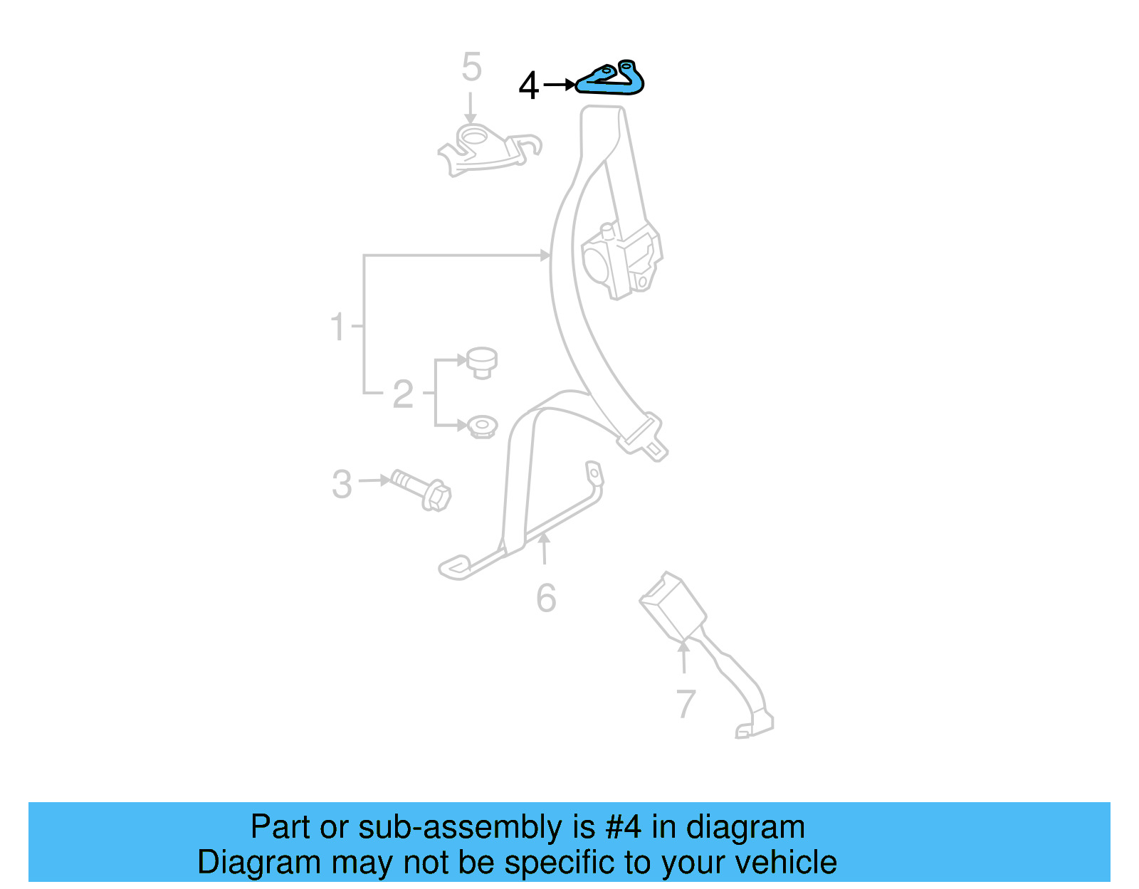 Seat Belt Guide 1Q0-857-732 - View 4