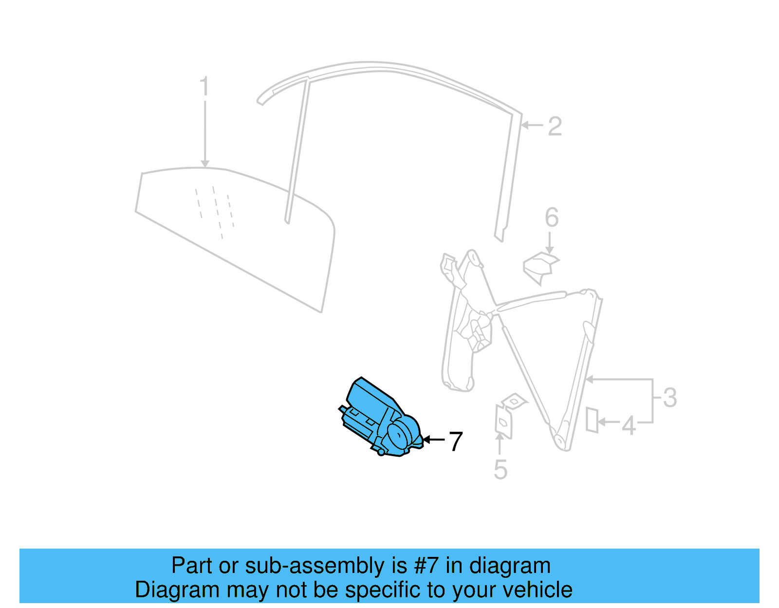 Window Motor 7L0-959-701-N-VIN - View 5