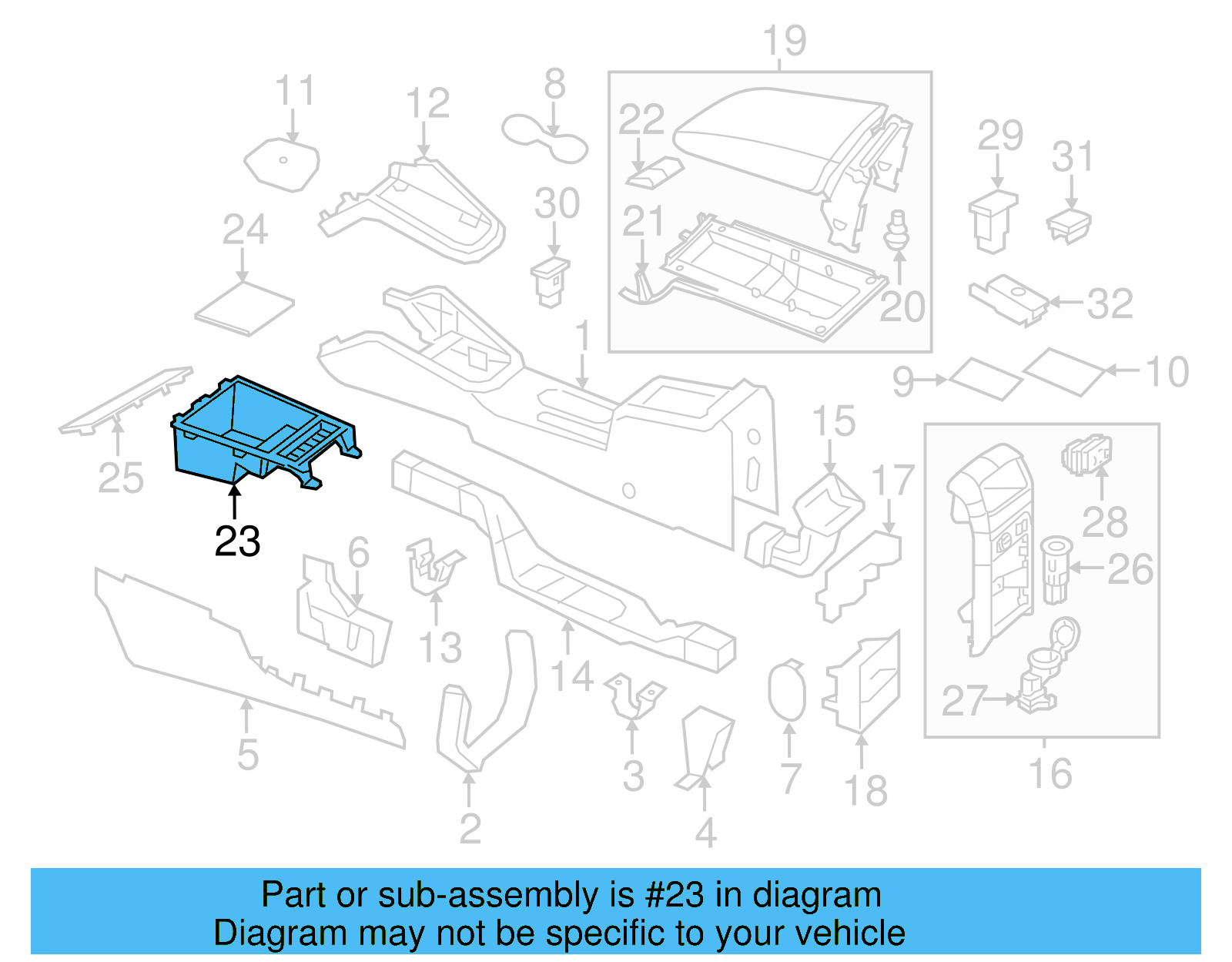 Storage Tray 5C7-857-925-A-81U - View 10