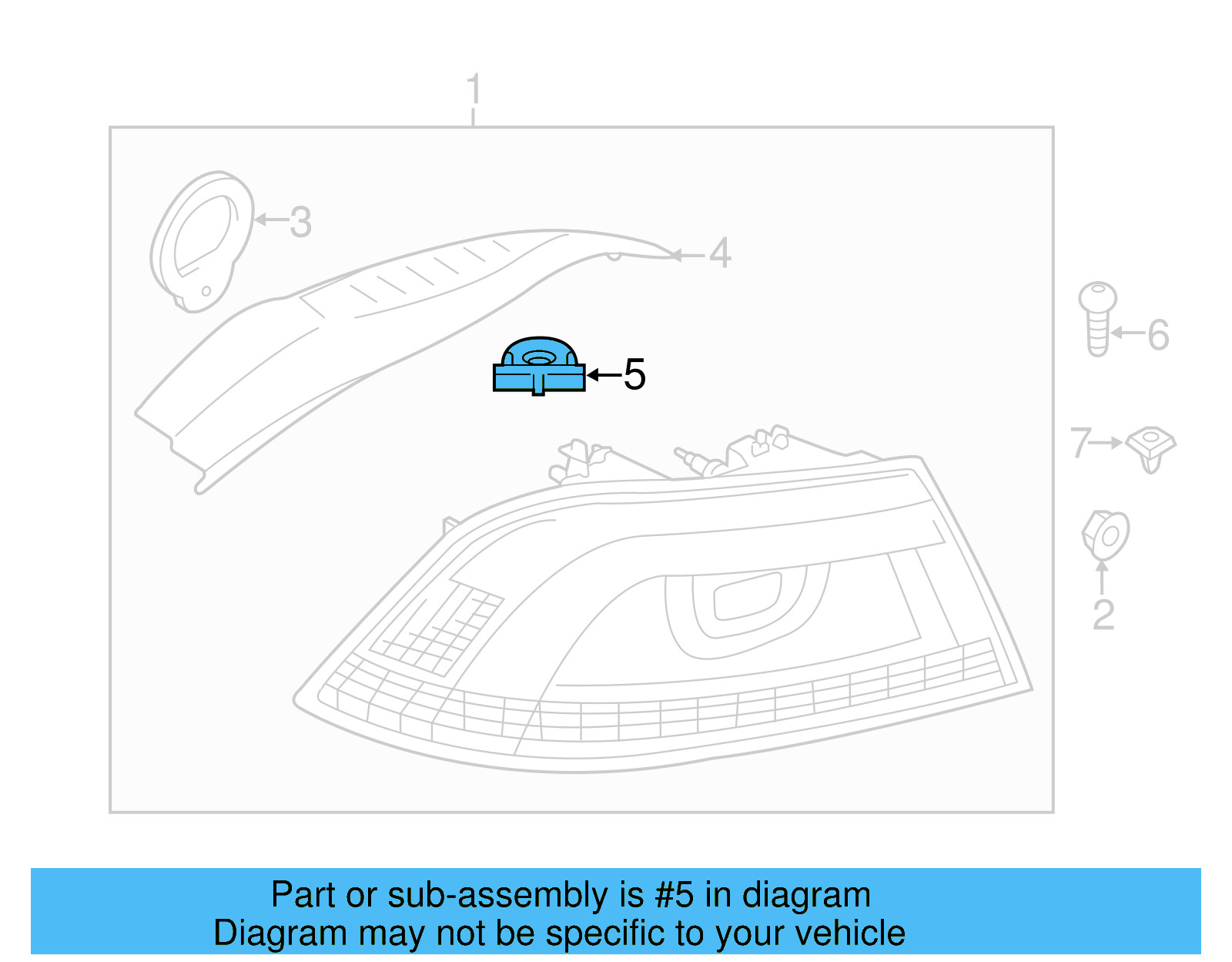 Tail Lamp Assembly Clamp 1Q0-945-569 - View 7