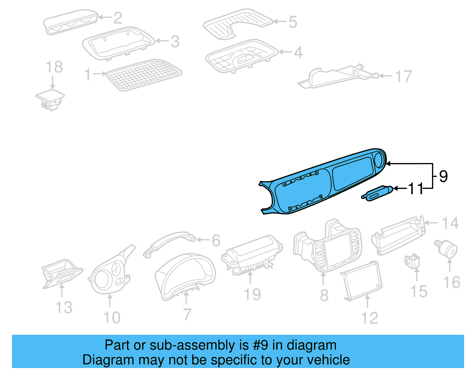 Trim Panel 5C1-858-366-N-ZI2 - View 4