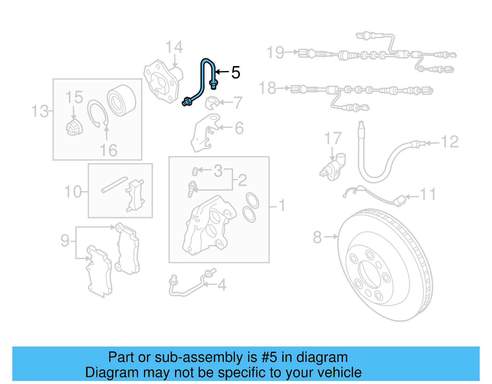Brake Line 7L0-614-771-A - View 8