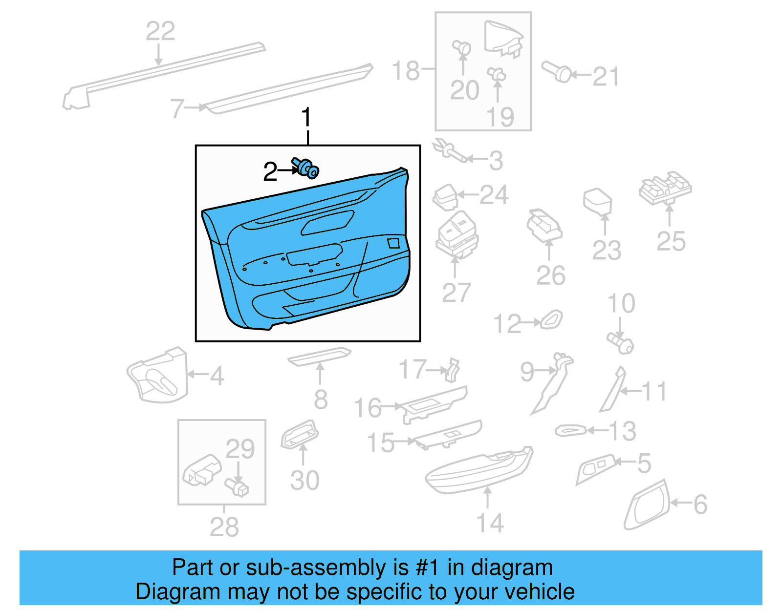 Door Trim Panel 3C8-867-011-DG-TIT - View 4