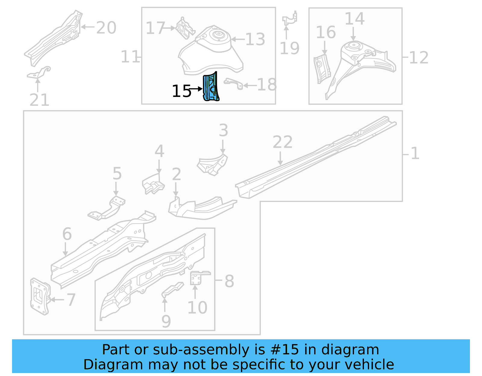 Fender Apron Extension 5Q0-805-078-D - View 7