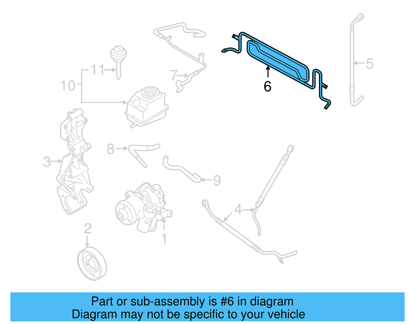 Power Steering Cooler Tube 1J0-422-093-A - View 4