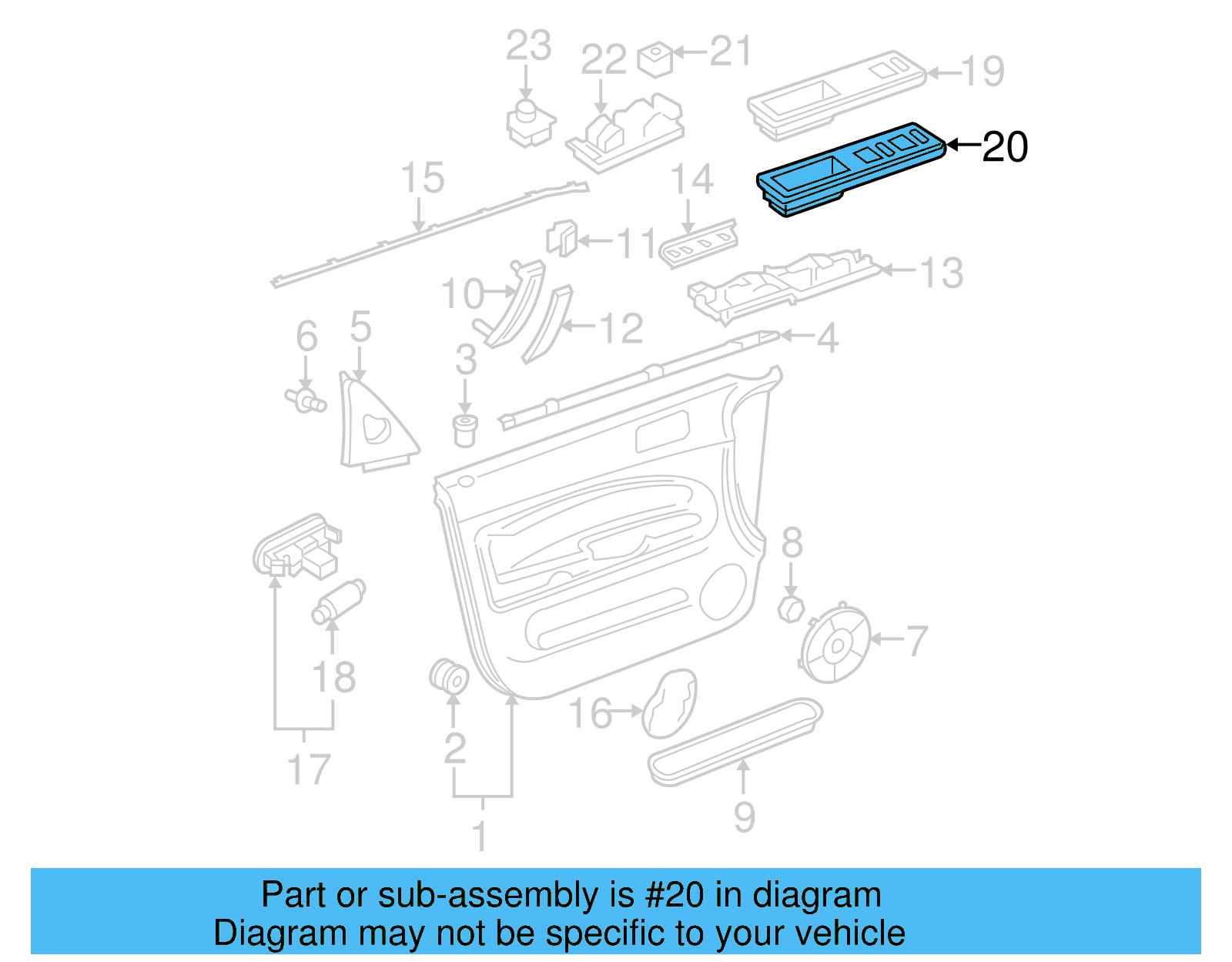 Switch Bezel 3B1-867-171-E-7R3 - View 4