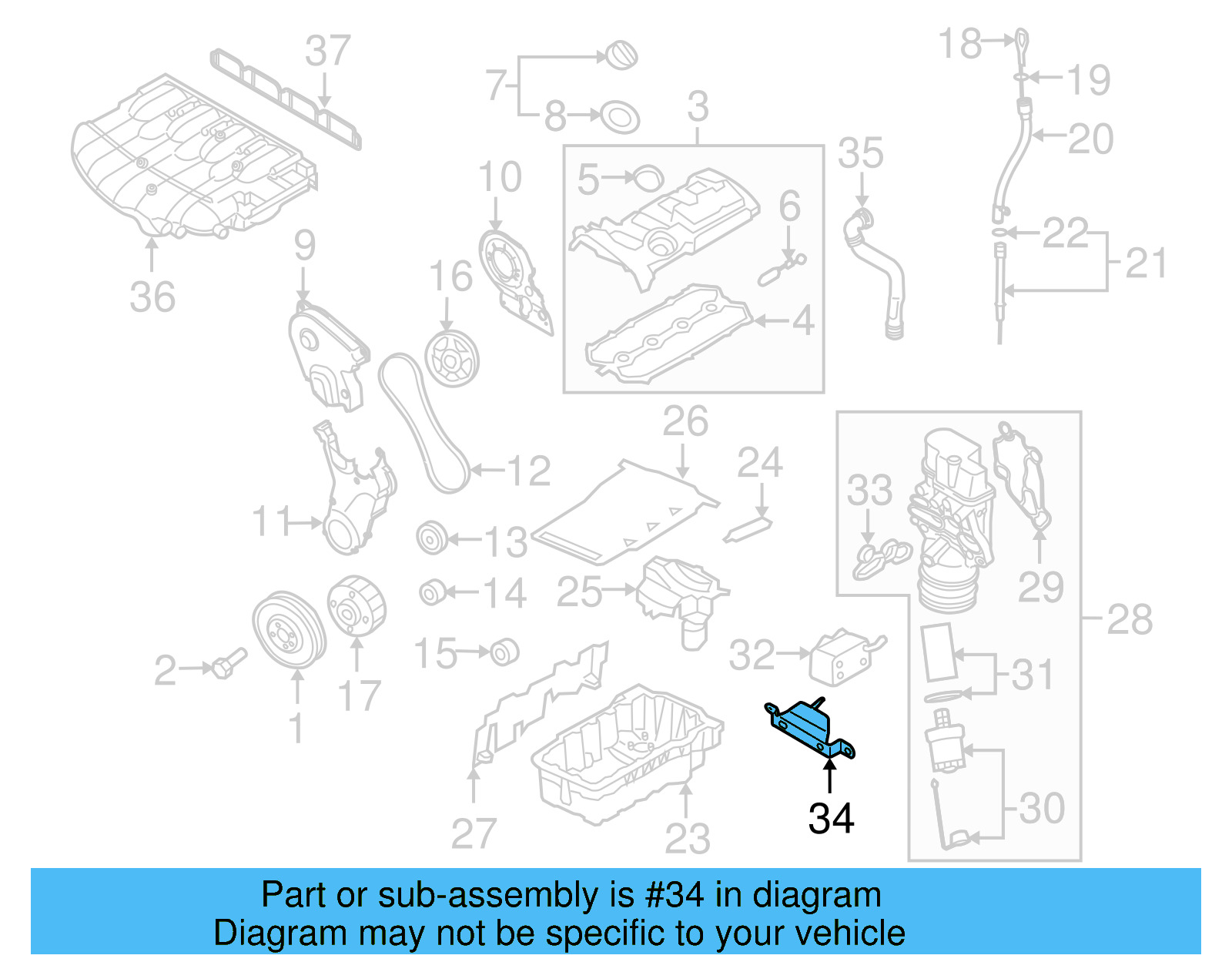Oil Cooler Retainer 06D-121-521-C - View 5