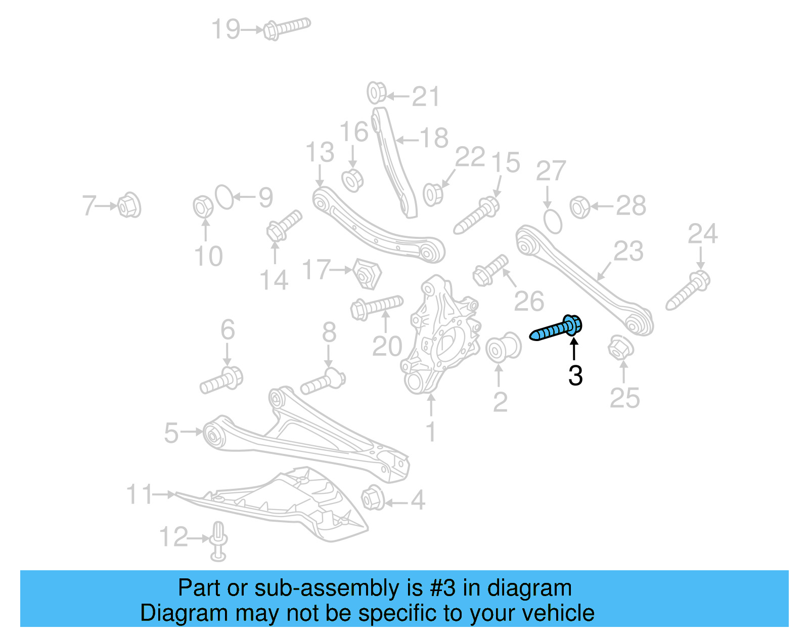Knuckle Lower Bolt WHT-004-887 - View 7