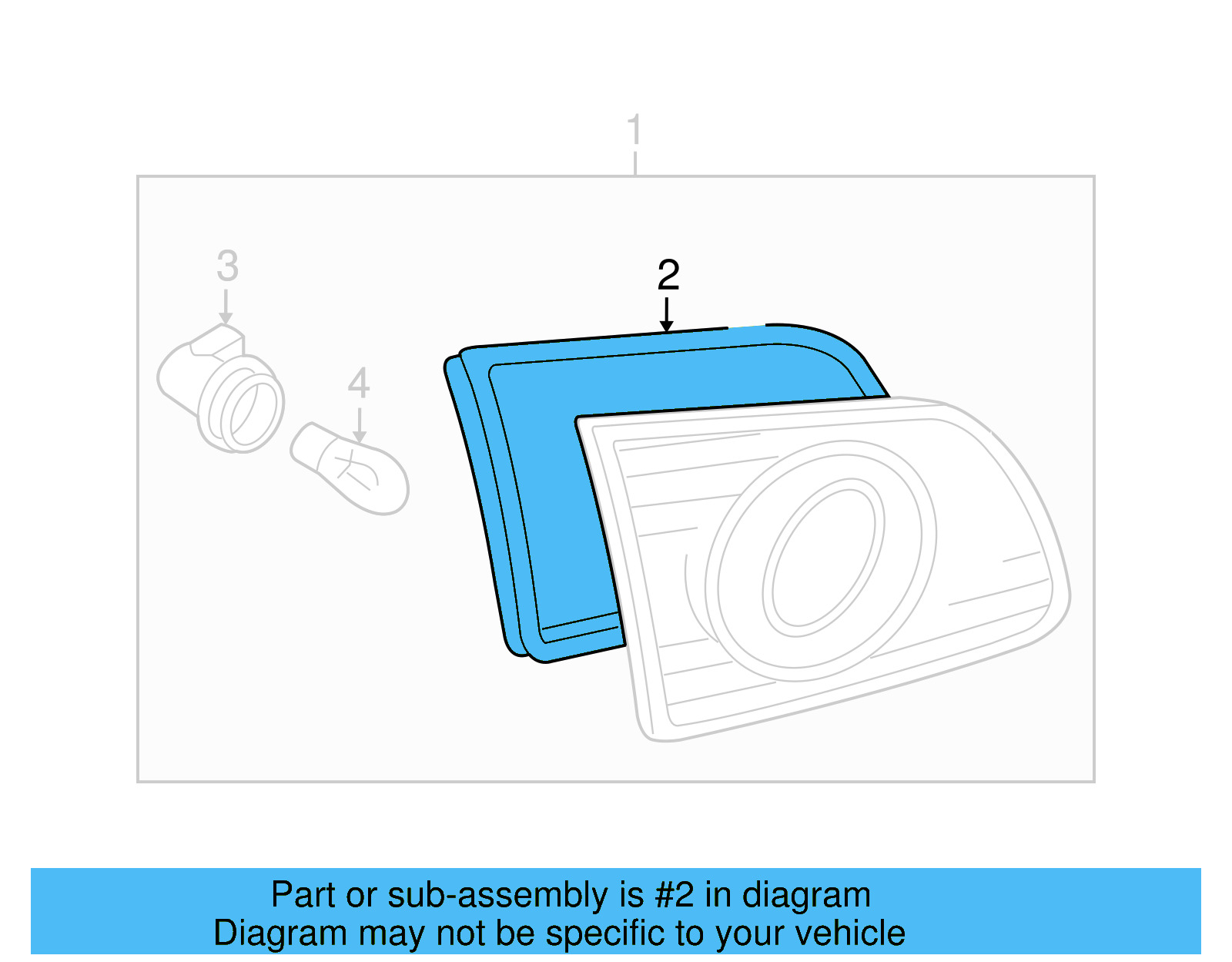 Tail Lamp Assembly Gasket 3C9-945-192 - View 5