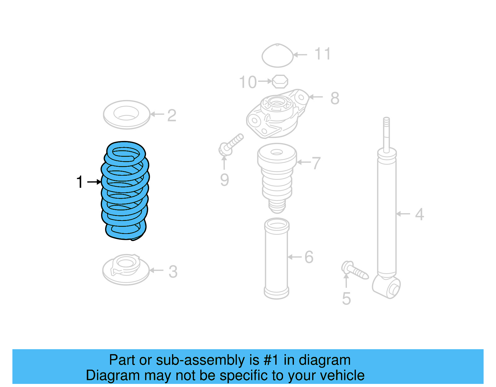 Coil Spring 1K0511115BN - View 5