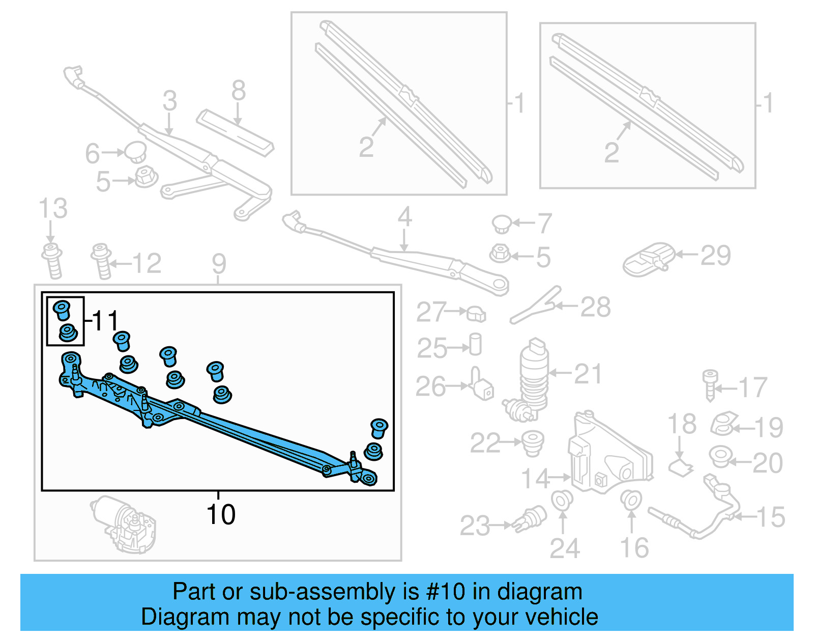 Wiper Linkage 7P0-955-601-A - View 8
