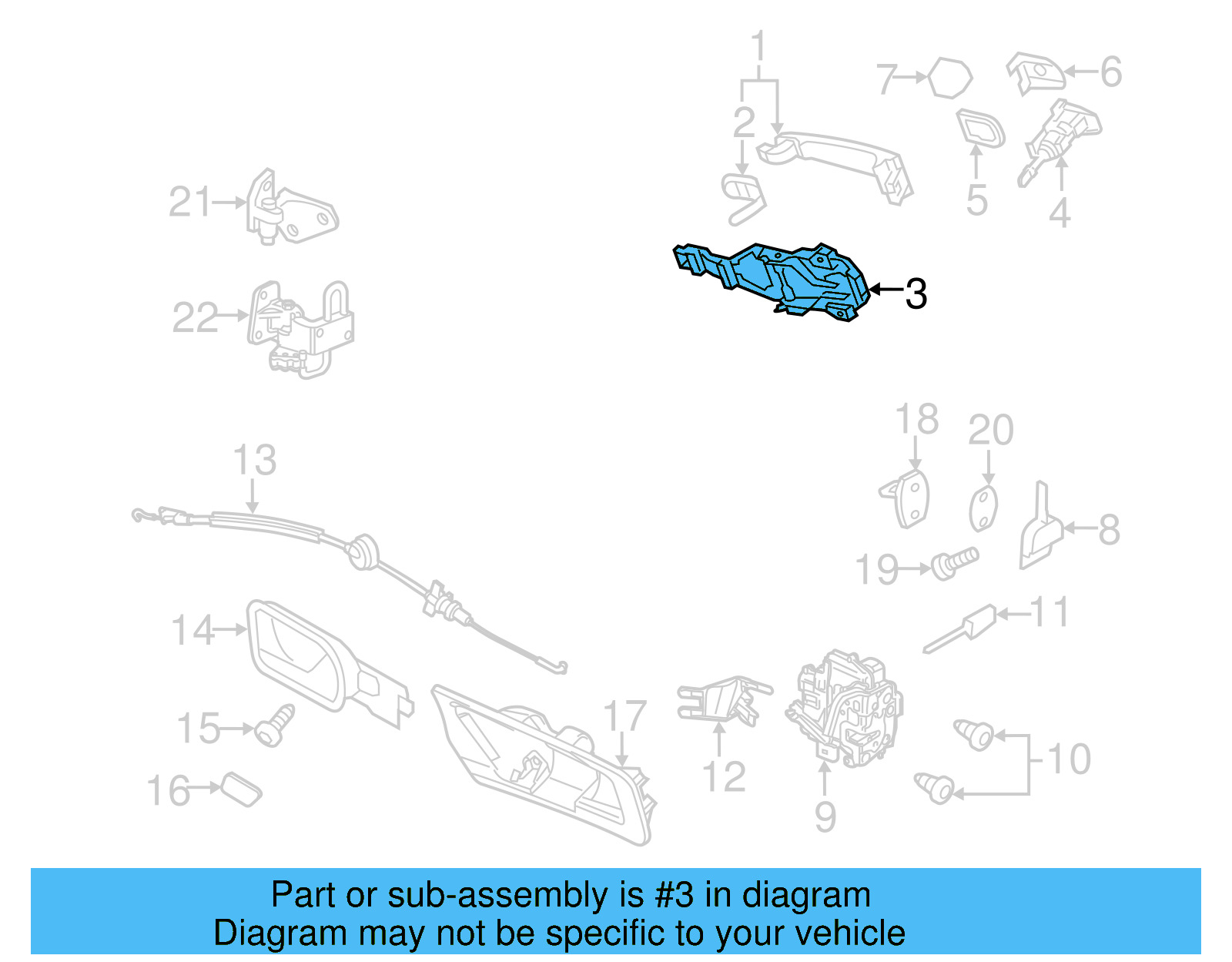 Handle Plate 1Q0-837-885-H - View 5