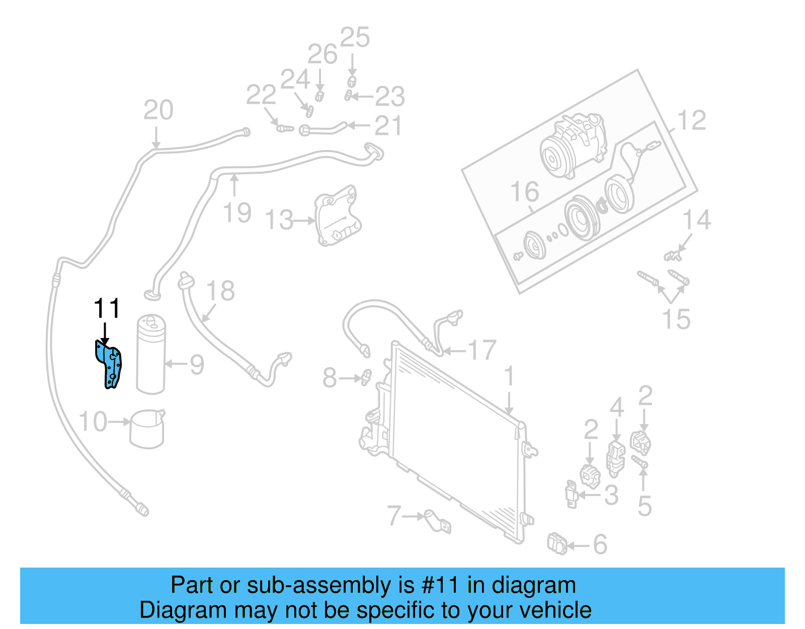 Dehydrator Bracket 3B0-260-759 - View 10