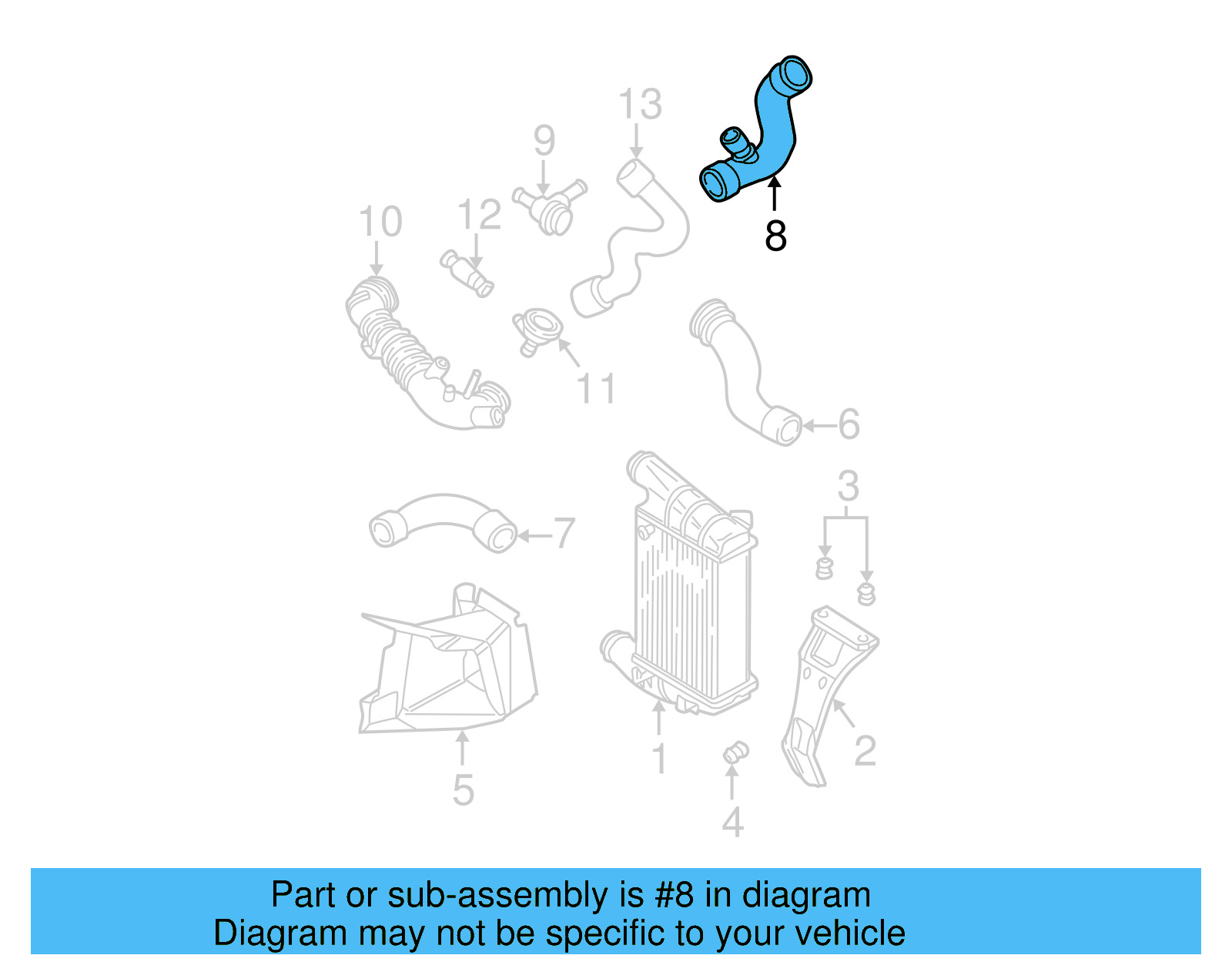 Rear Hose 4B0-145-832-B - View 17