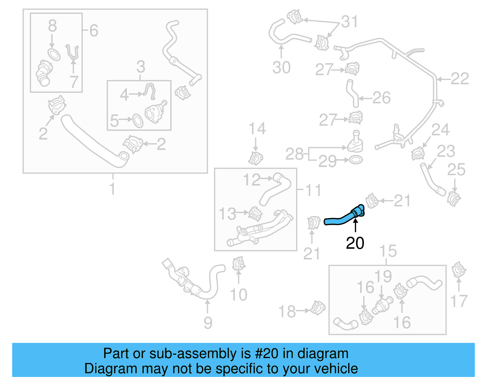 Engine Coolant Hose 5C0-121-058-C - View 16