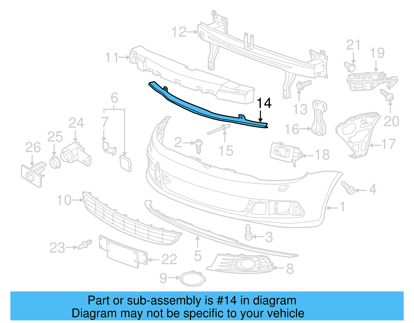 Lower Brace 1Q0-807-093-B - View 6