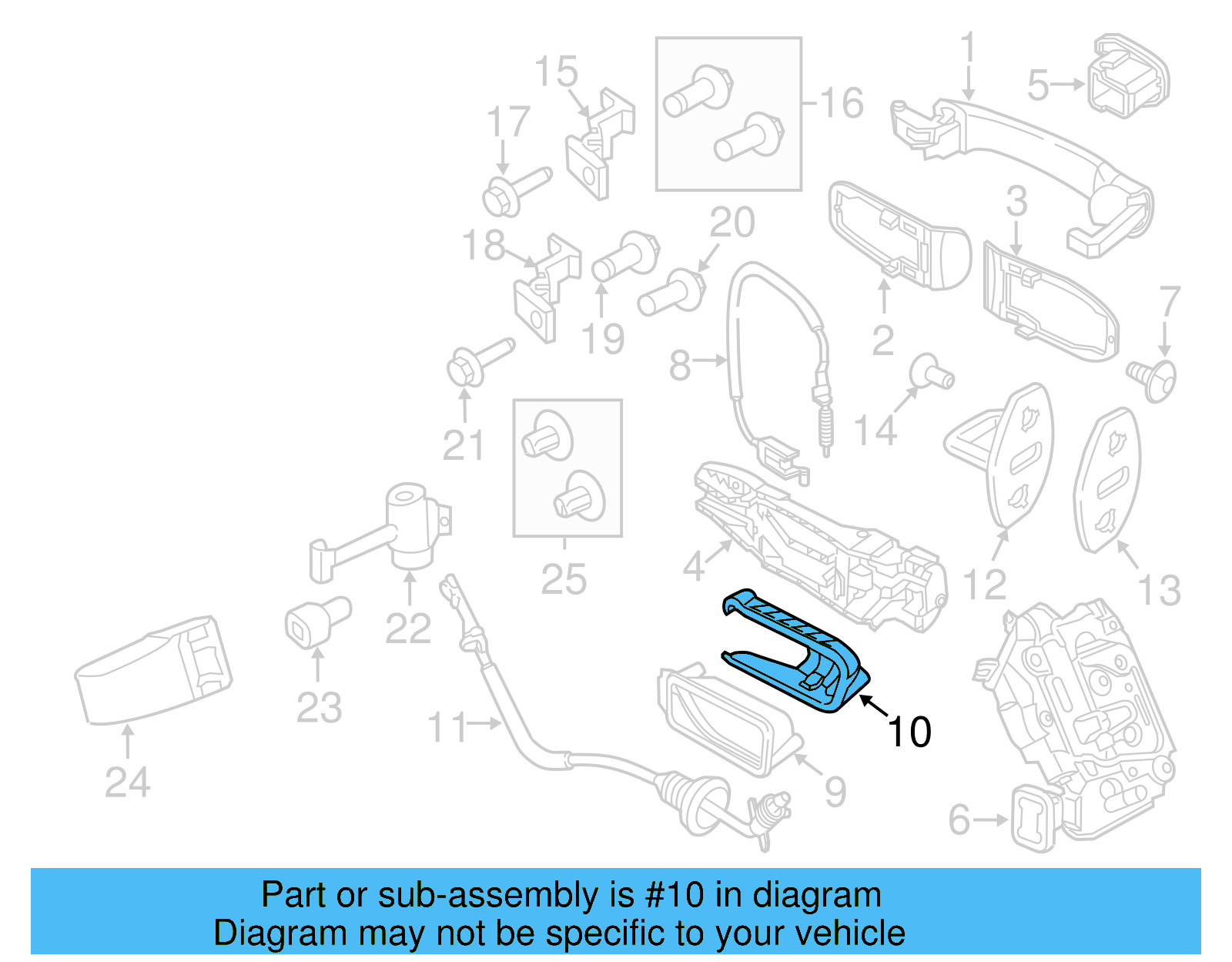 Handle, Inside Mount Plate 5C6-839-198-A - View 5