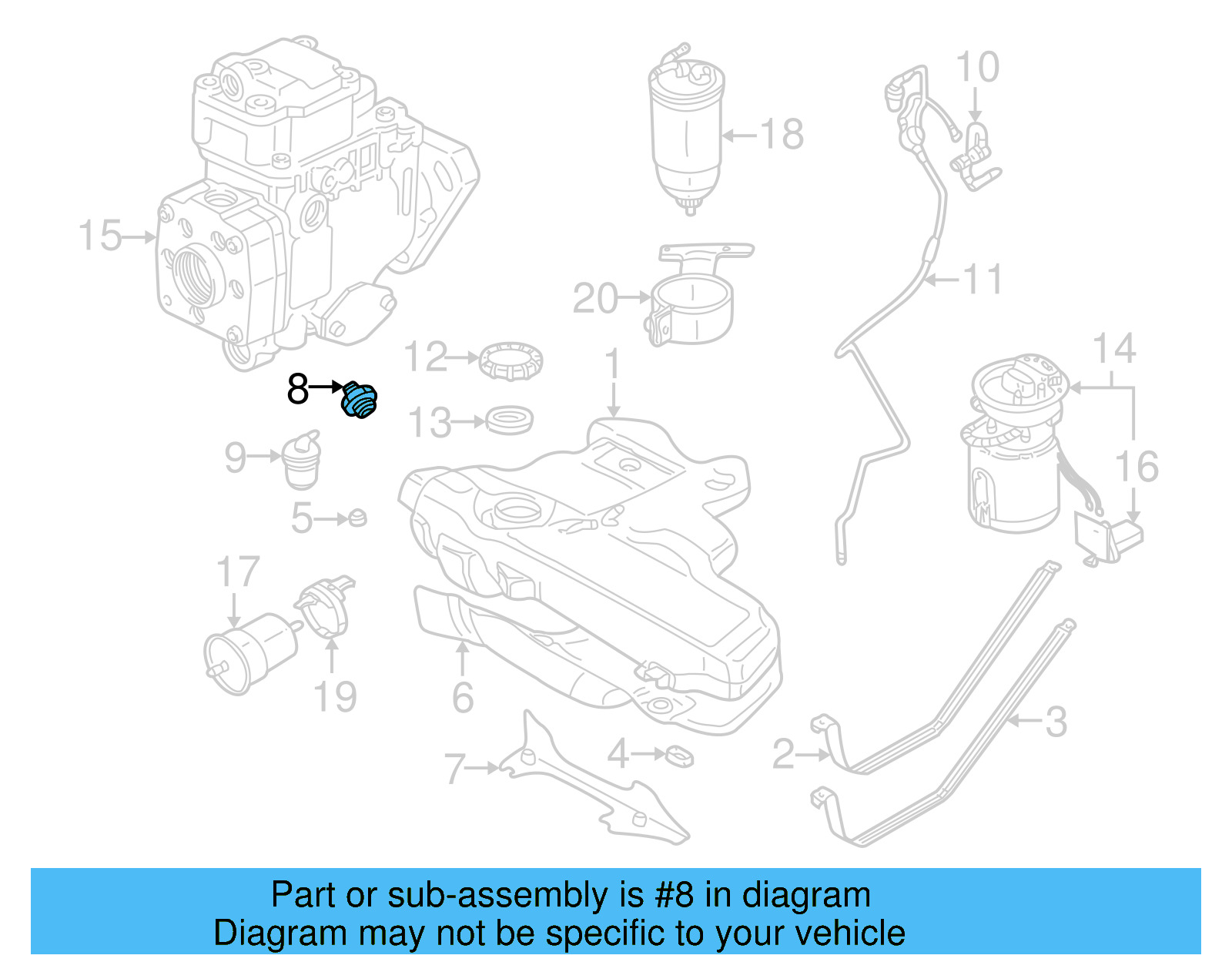 Fuel Cap 1J0-201-550-BK - View 4