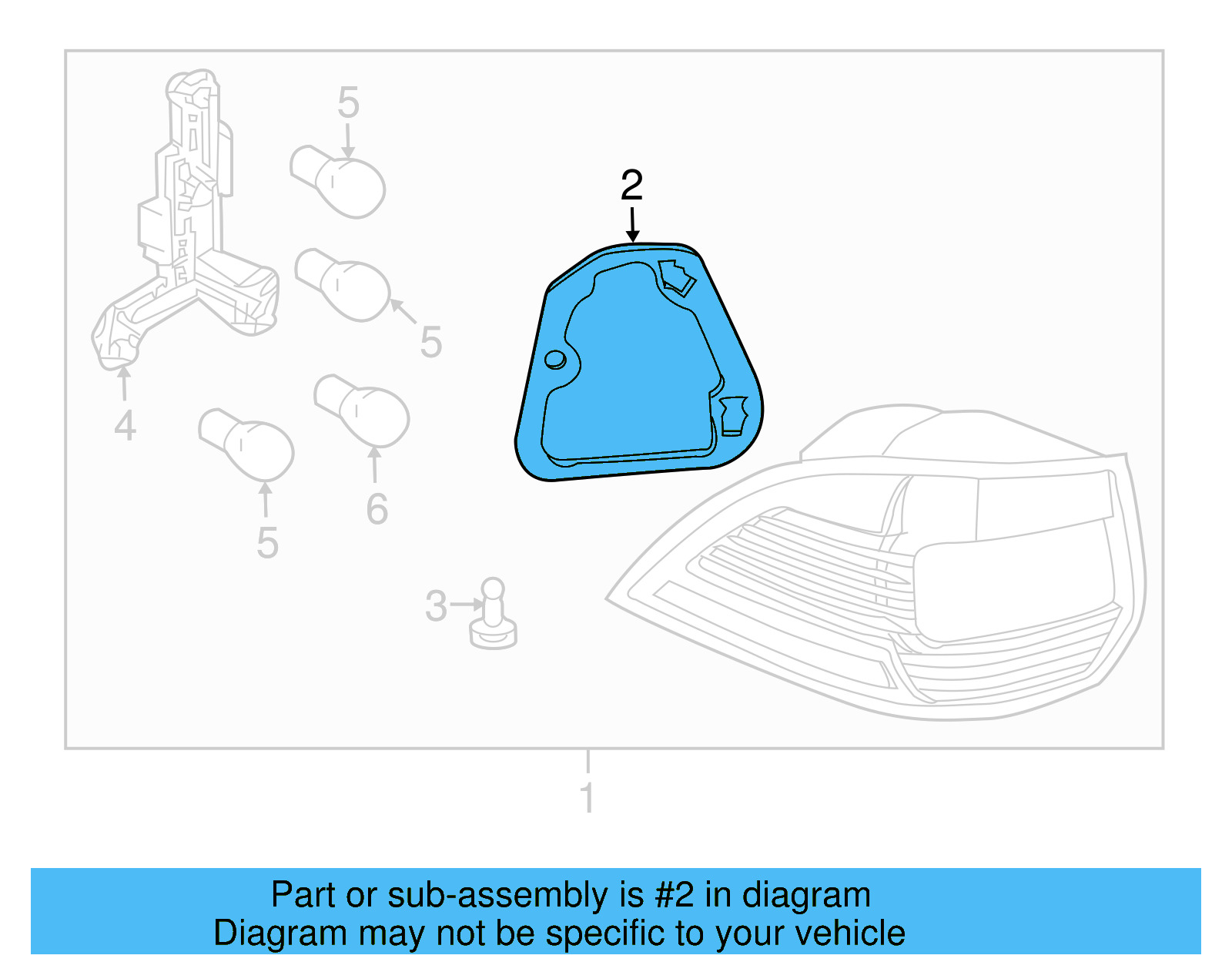 Tail Lamp Assembly Gasket 1K9-945-191 - View 18