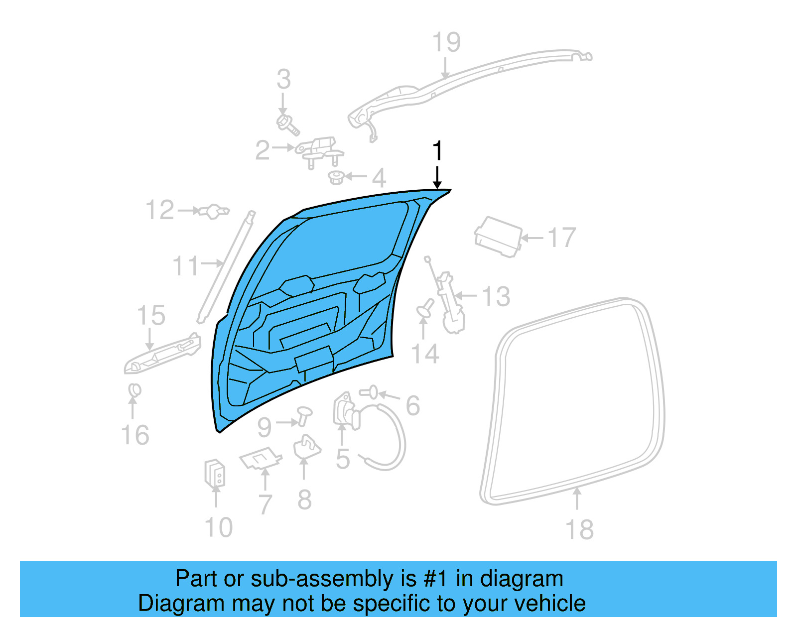 Lift Gate 7B0-827-025-E - View 4