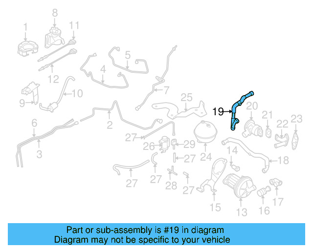 Secondary Air Injection Pump Hose 022-131-149-AC - View 5