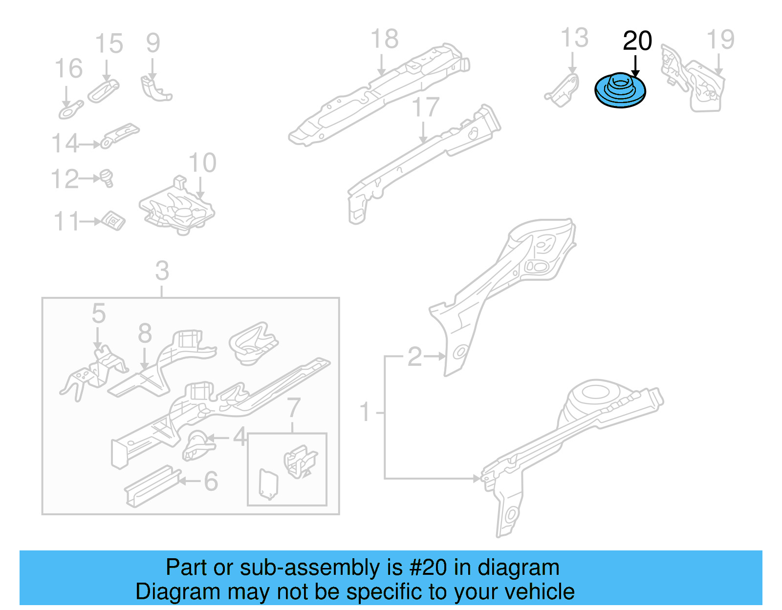 Strut Bracket 1J0-809-127-B - View 4