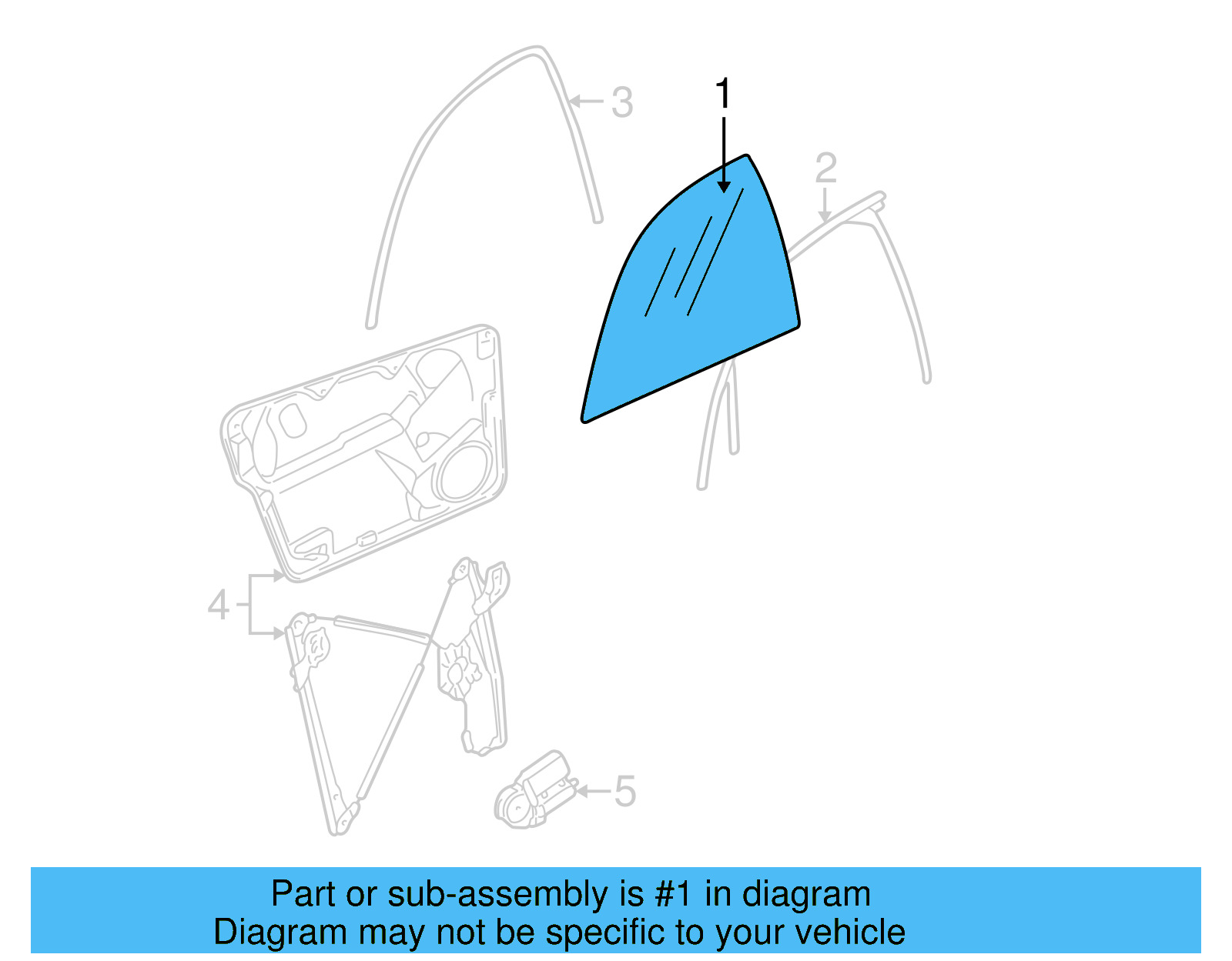 Door Glass 3B4-845-201 - View 7