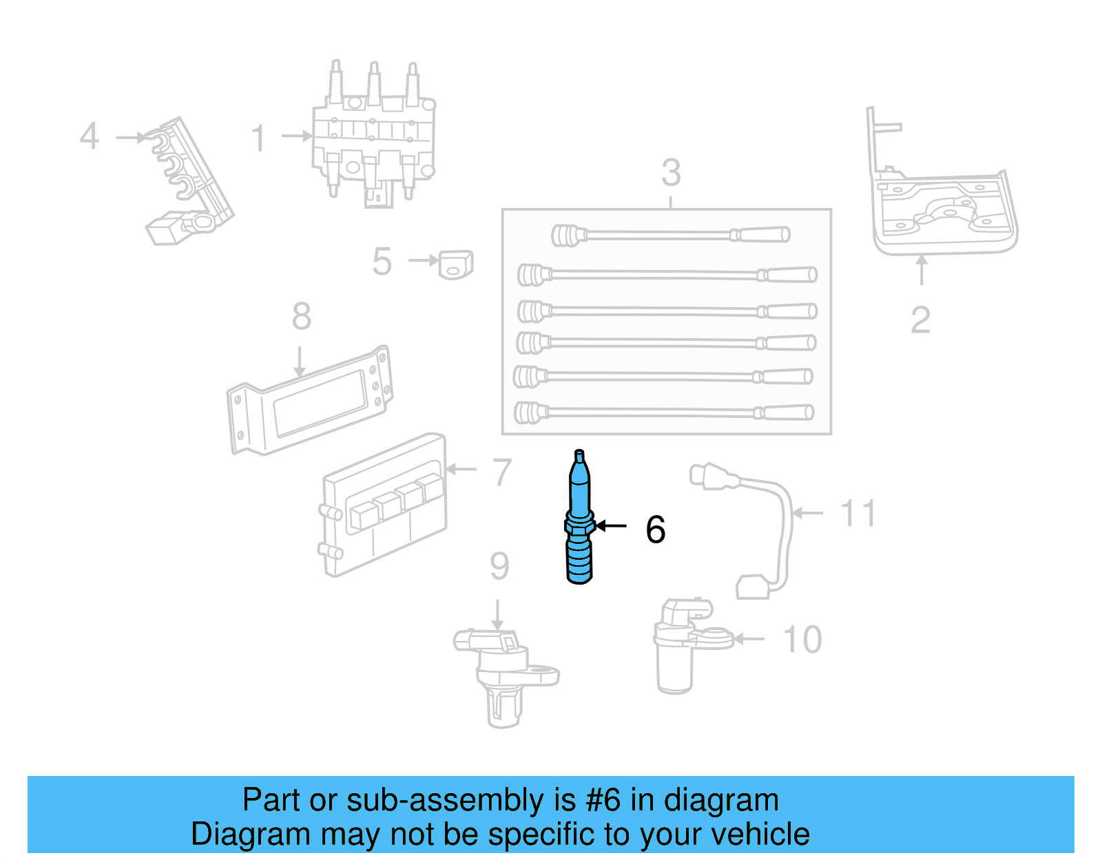 Spark Plug 7B0-905-601 - View 4