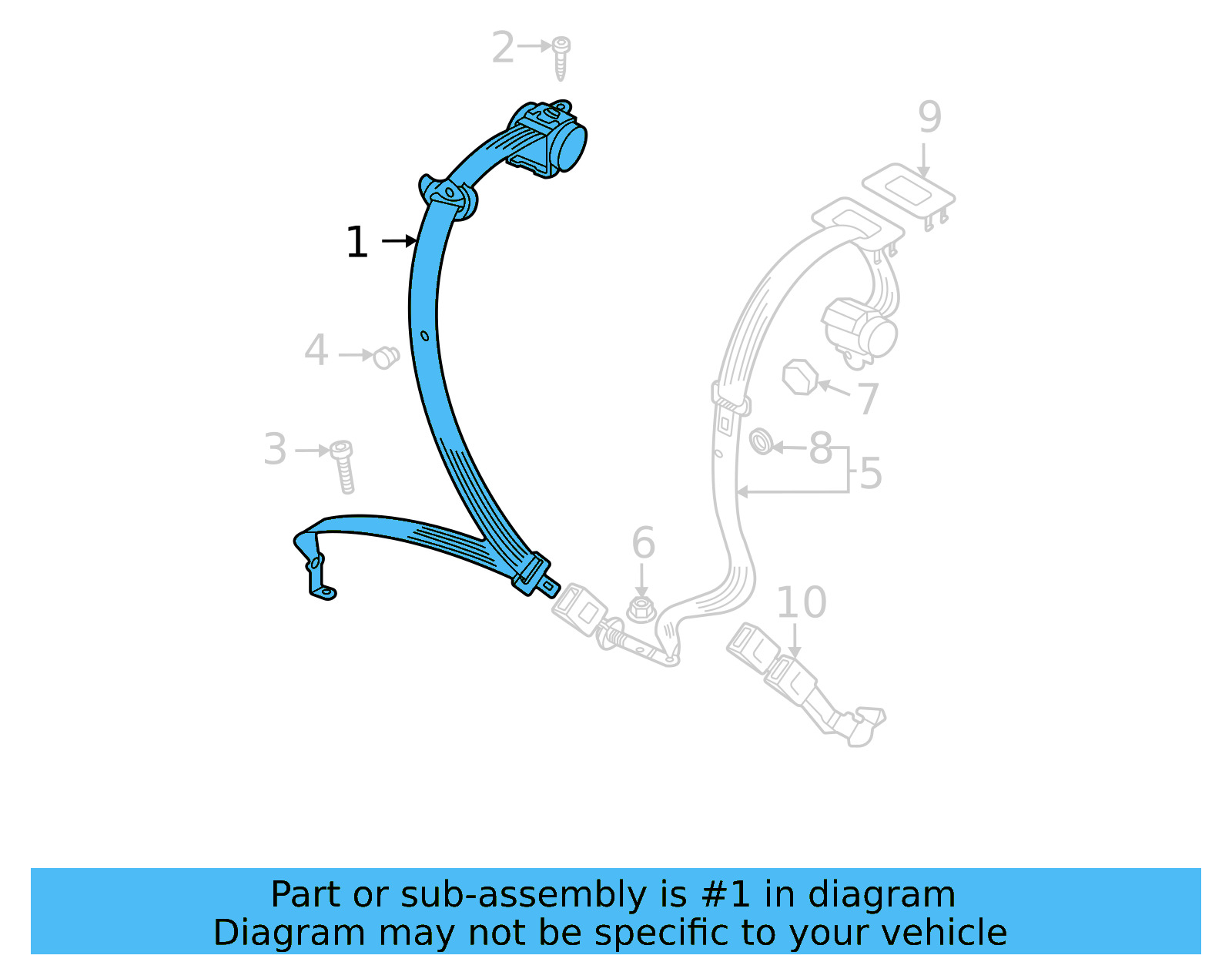 Outer Belt Assembly 2GJ-857-805-A-RAA - View 3