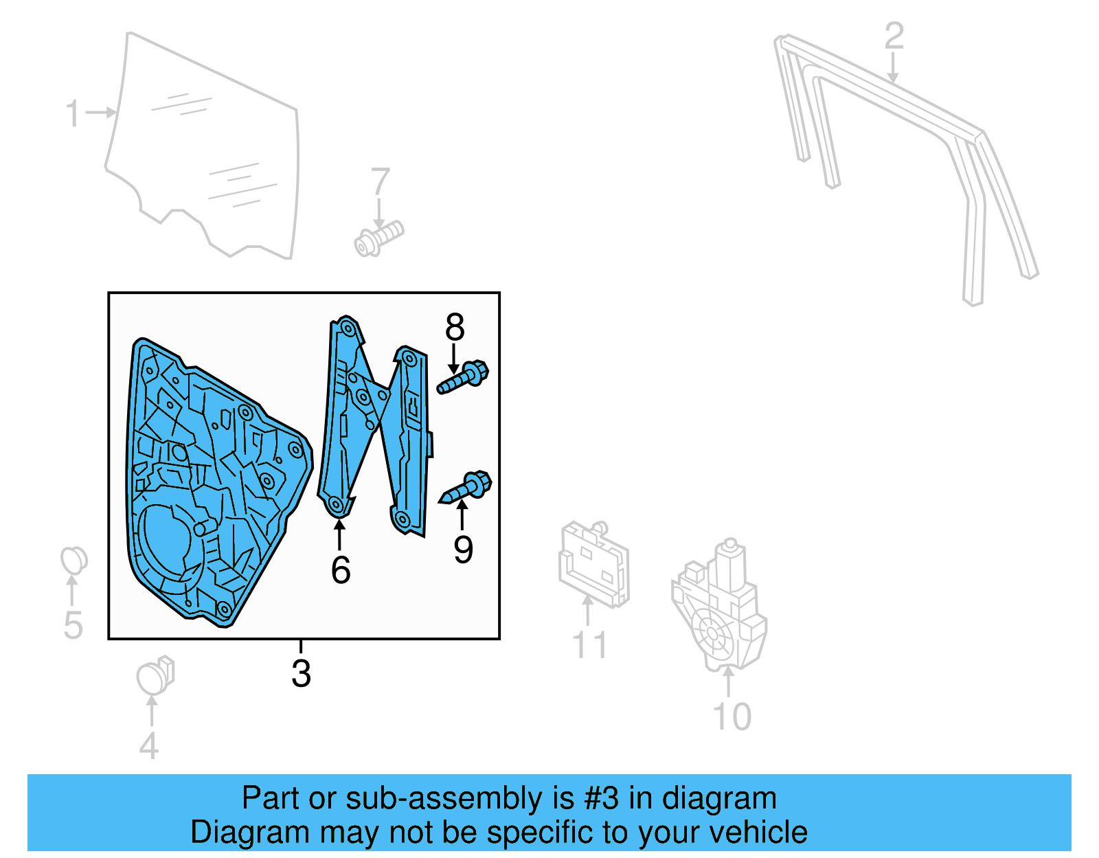 Window Regulator 7P6-839-461-A - View 4