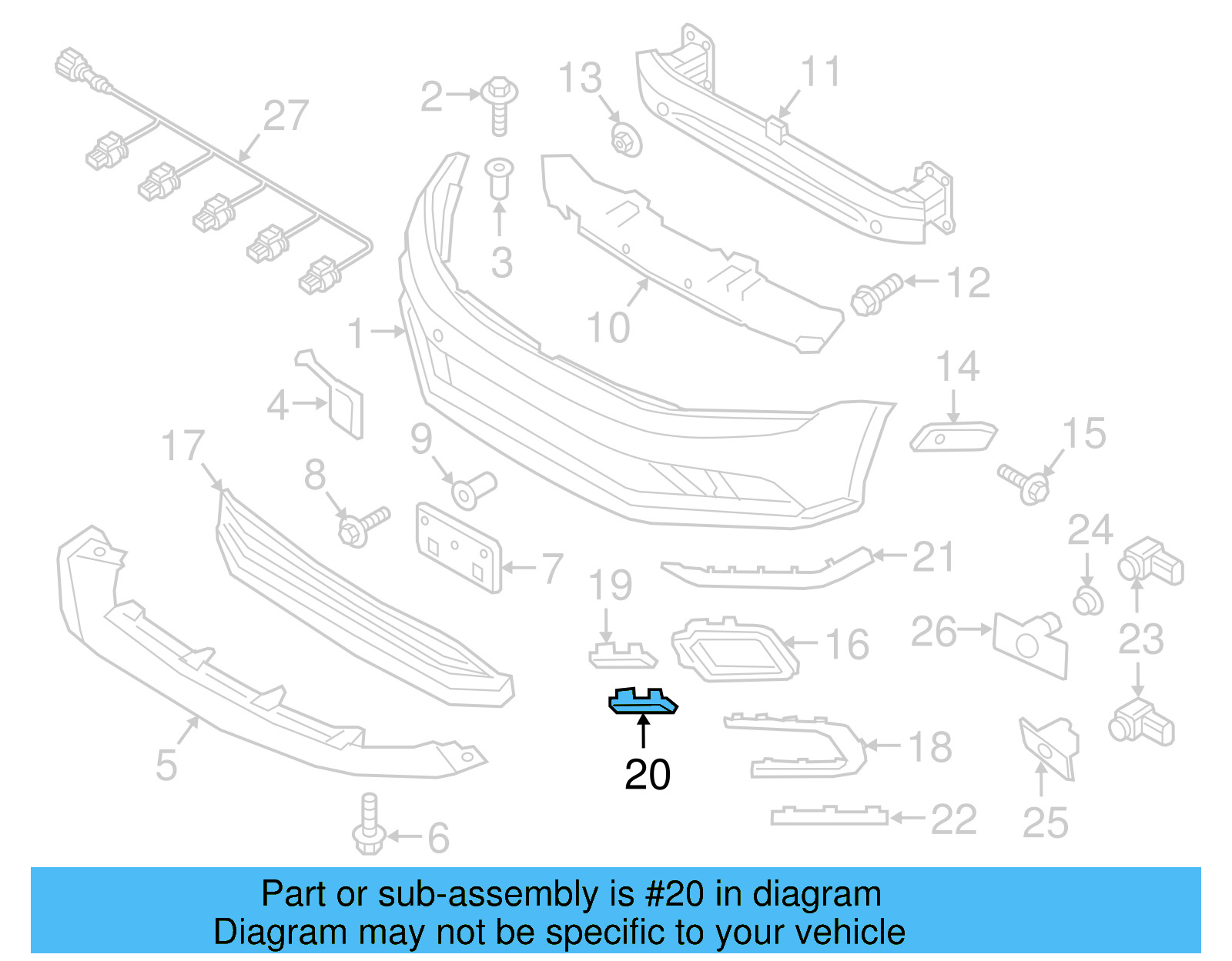 Lower Molding 5C6-853-509-A-9B9 - View 6