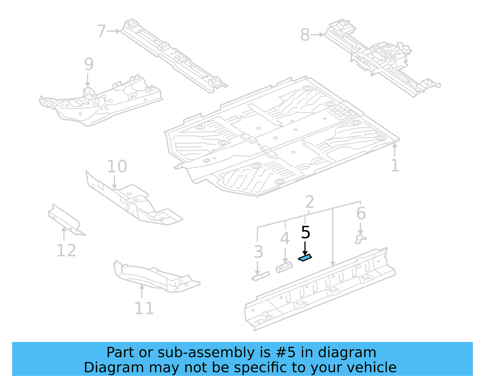 Outer Side Panel Reinforcement 1EA-802-311 - View 8
