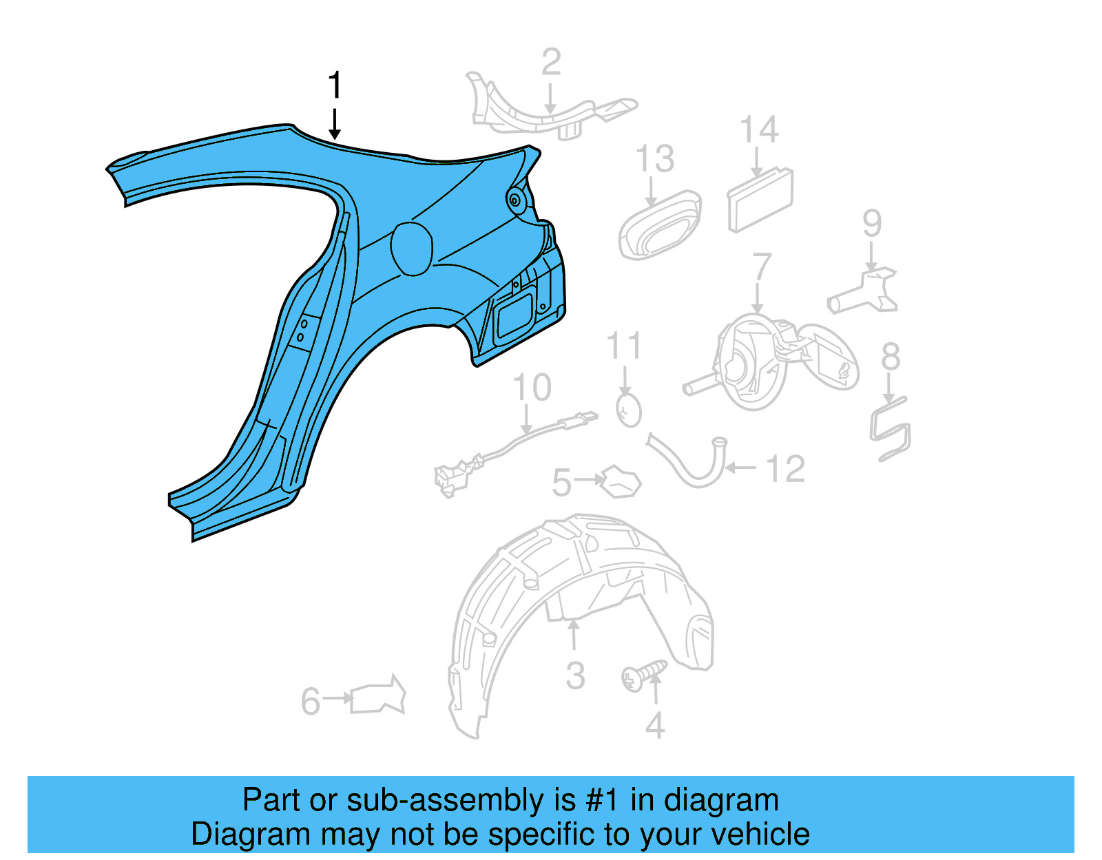 Quarter Panel 3C8-809-844 - View 6