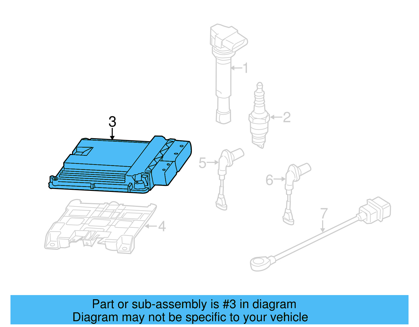 Engine Control Module (ECM) 5K0-907-115-M - View 6