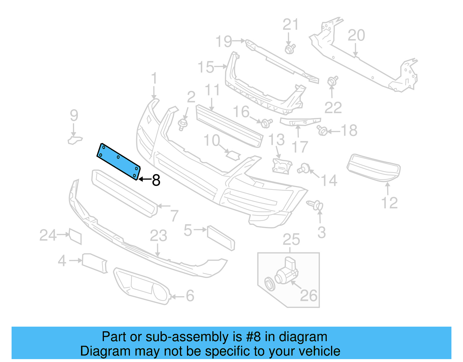 License Bracket 7L6-807-287-J - View 10