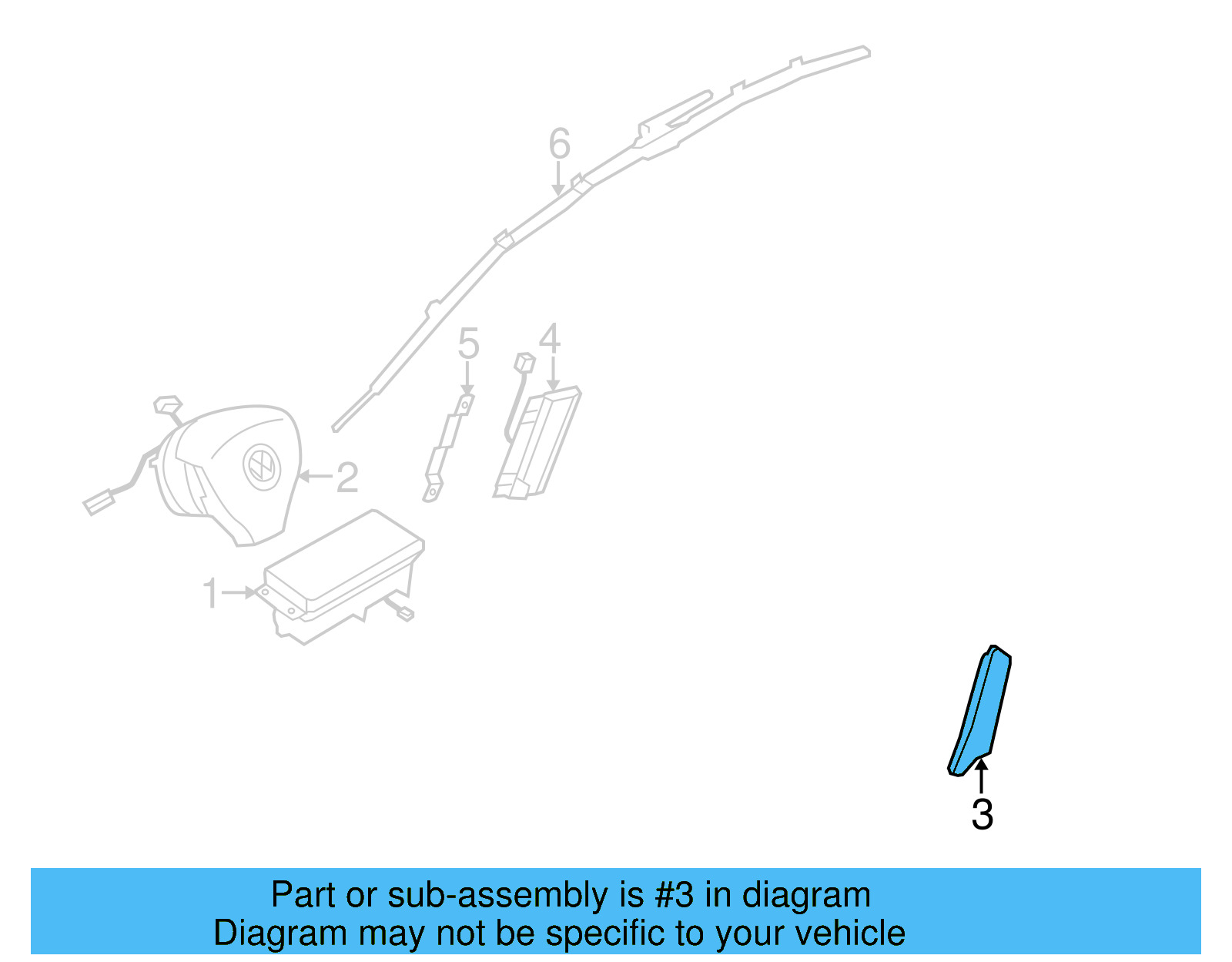 Side Impact Inflator Module 1K8-880-241-D - View 4