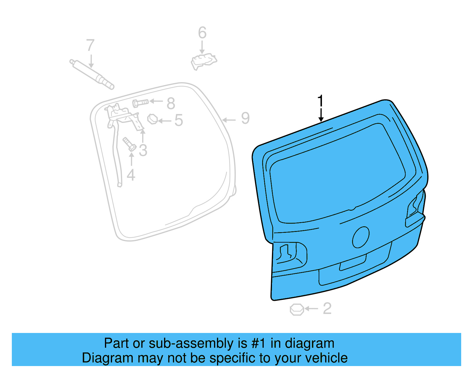 Lift Gate 7L6-827-025-AR - View 5