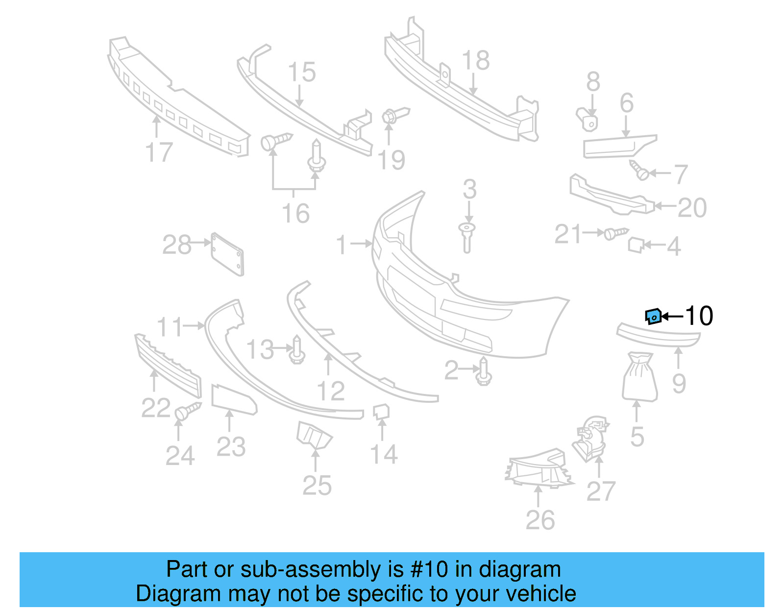 Molding Retainer Clip 1K0-807-830 - View 5