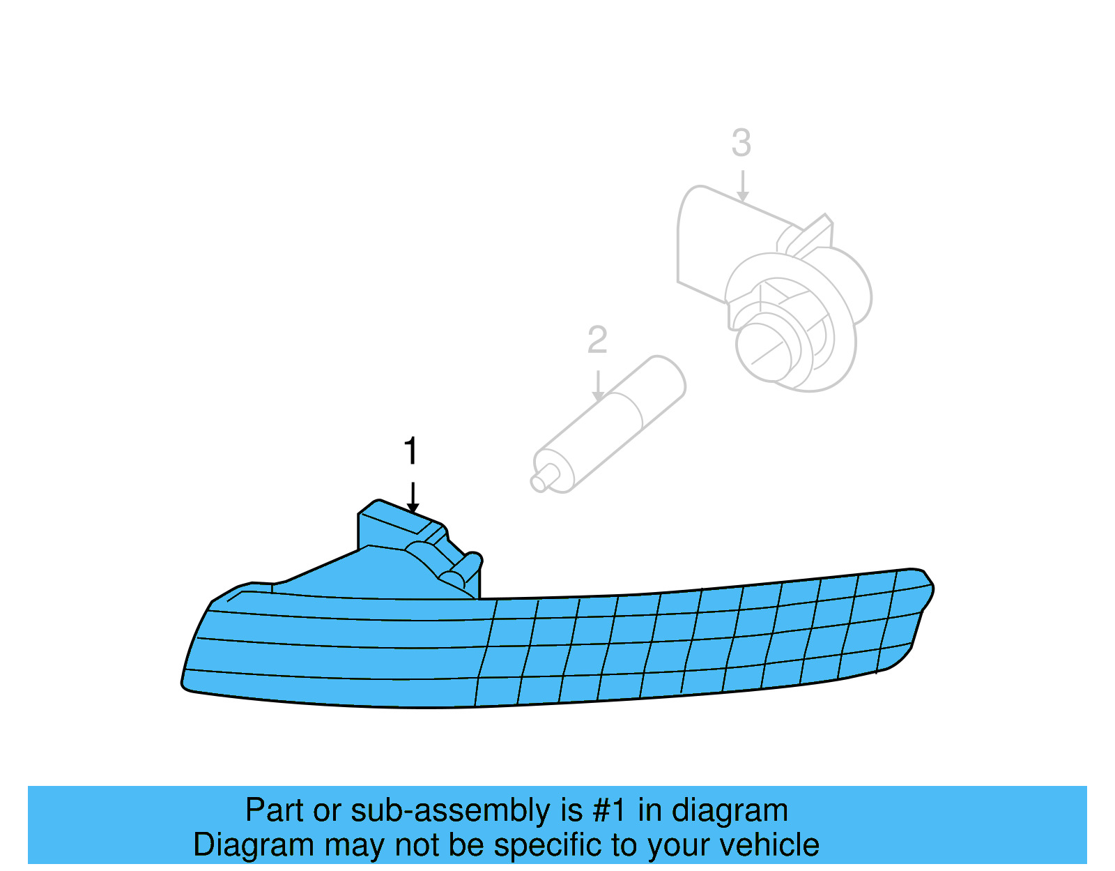 Park Lamp Assembly 1C0-953-041-R - View 9
