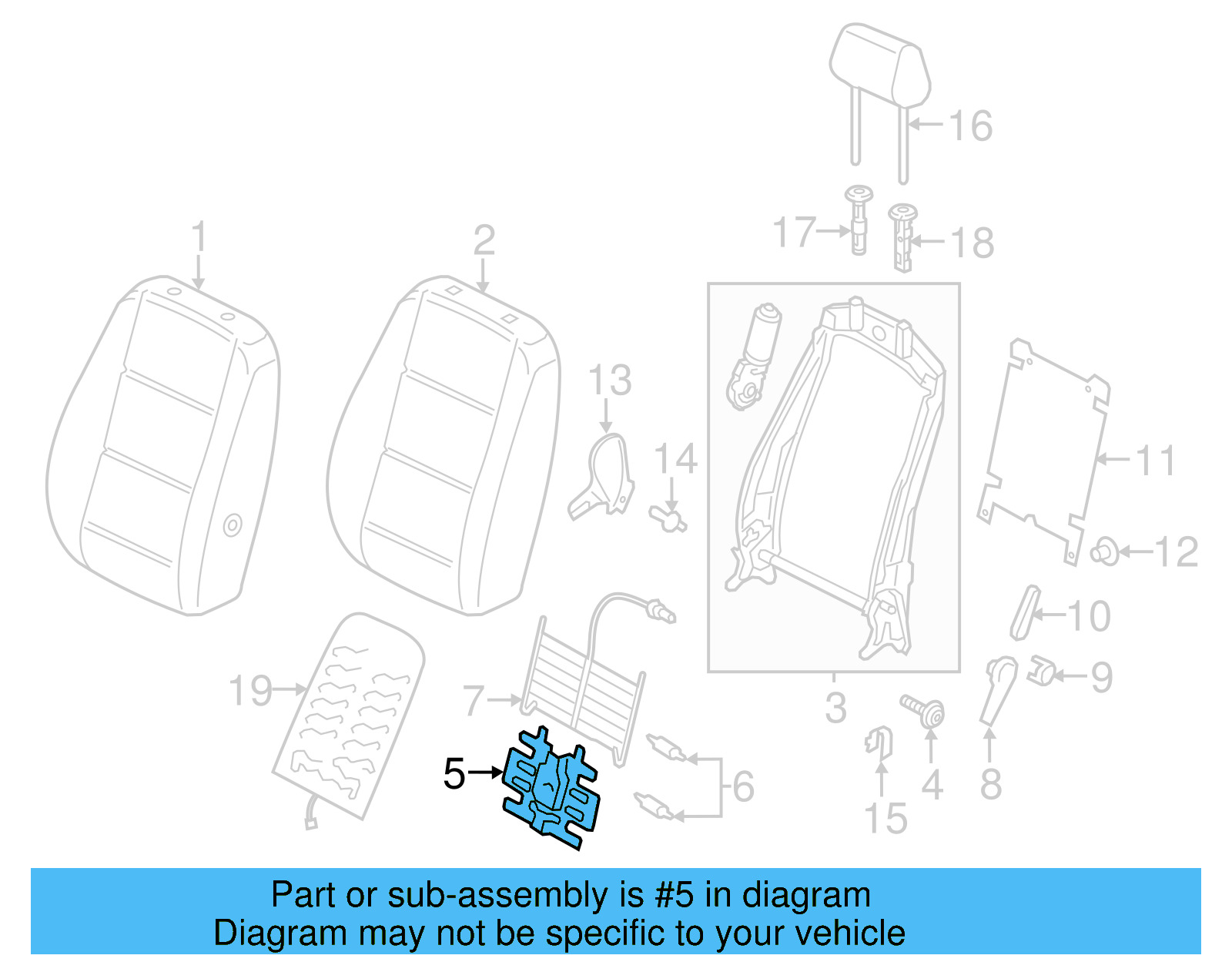 Lumbar Support 561-881-879-A - View 5