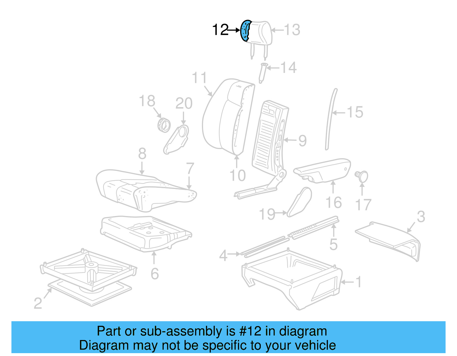 Headrest 703-881-905-C - View 4